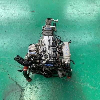سعر جيد محرك مستعمل غير مجدد محرك بنزين تجميعة محرك 4G63T لميتسوبيشي SUV فان متصل